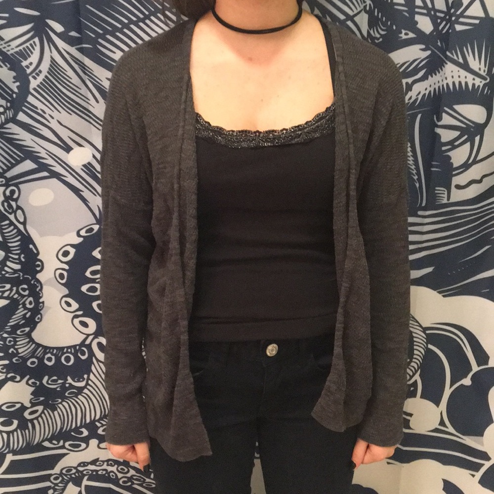 Grey cardigan